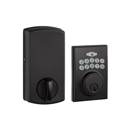 Sure-Loc Hardware Sure-Loc Hardware Electronic Keypad Deadbolt, Modern, Flat Black DK201-MD FBL